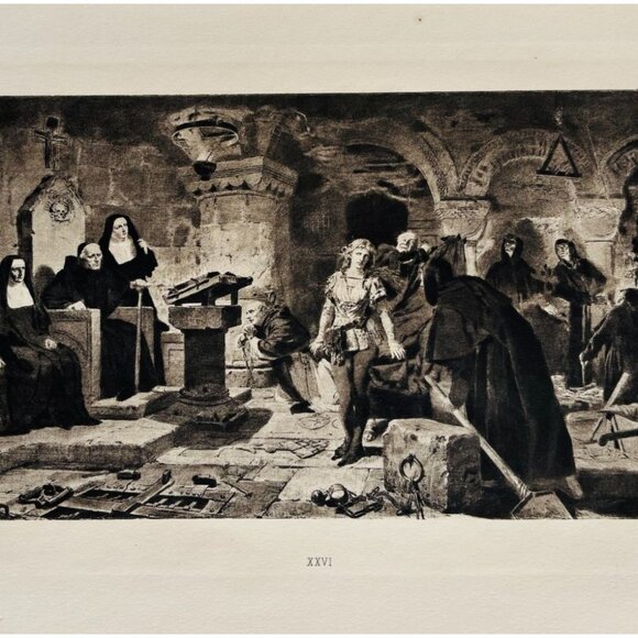 1902 Constance De Beverley Witch Photogravure Toby Rosenthal Marmion Scott DWP8B - Picture 1 of 3